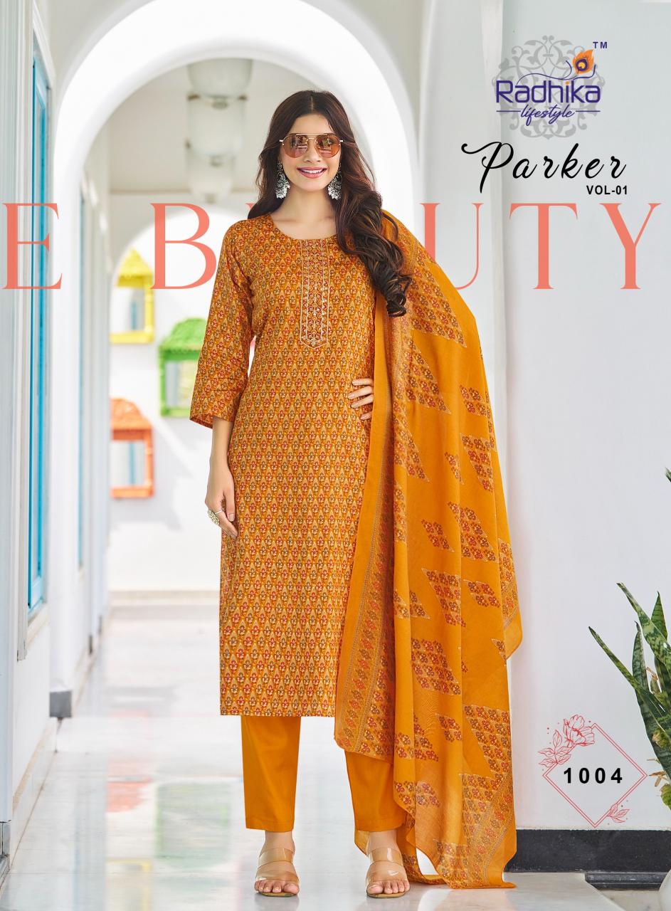 Radhika Lifestyle Parker Vol 1 catalog kurti manufacturer in india