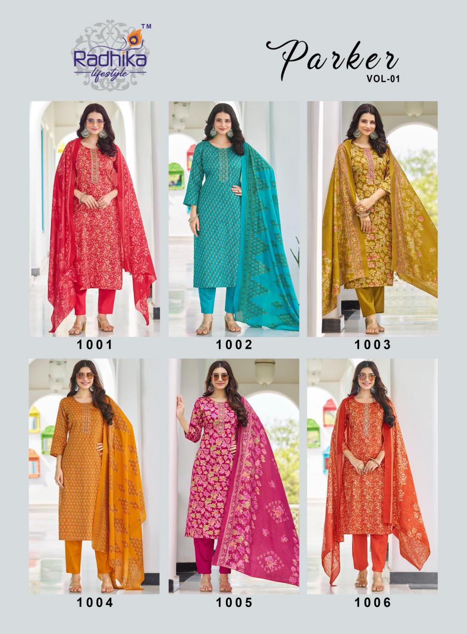 Radhika Lifestyle Parker Vol 1 catalog kurti manufacturer in india