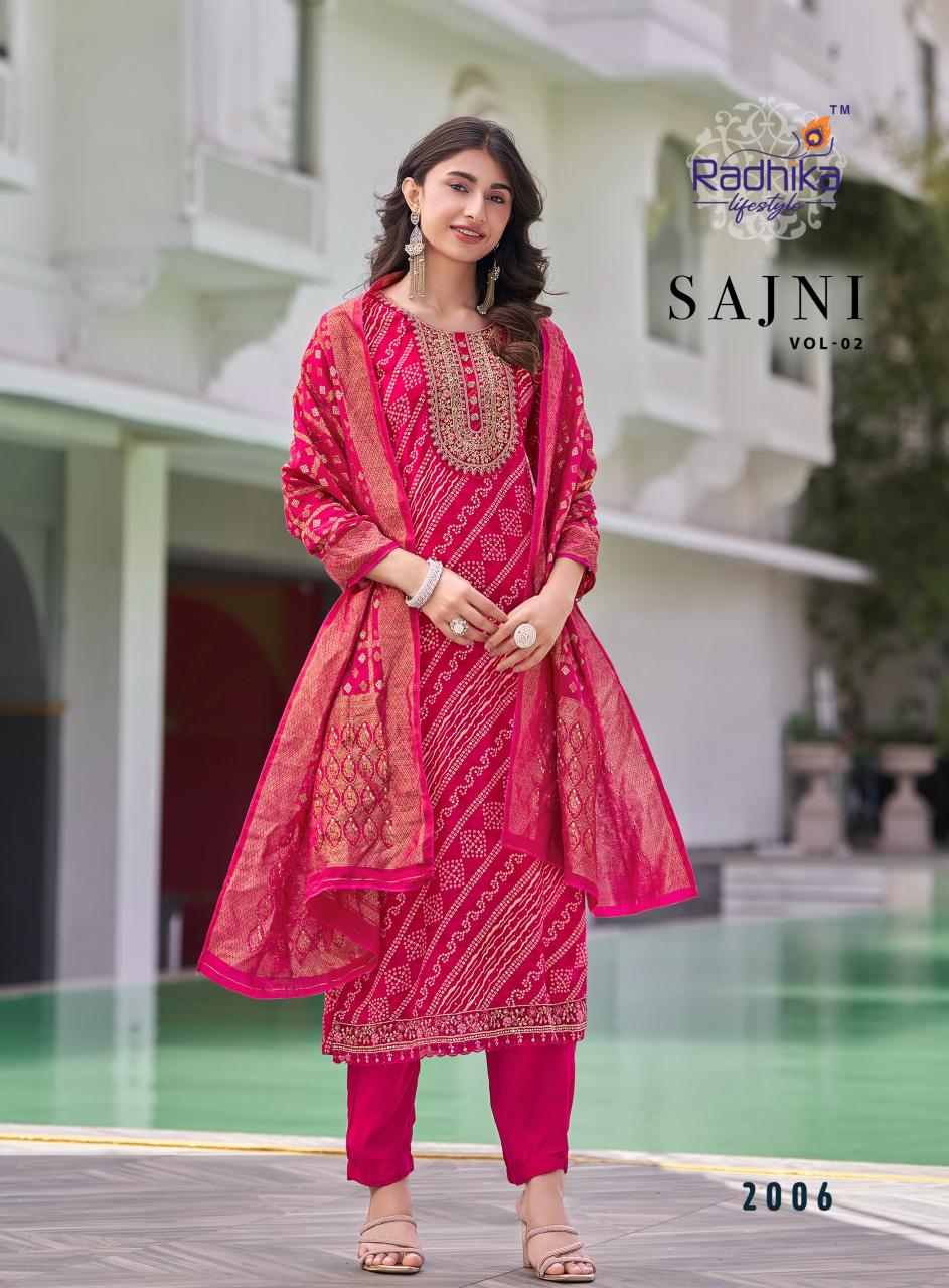 Radhika Lifestyle Sajni Vol 2 catalog indian wear designer kurtis