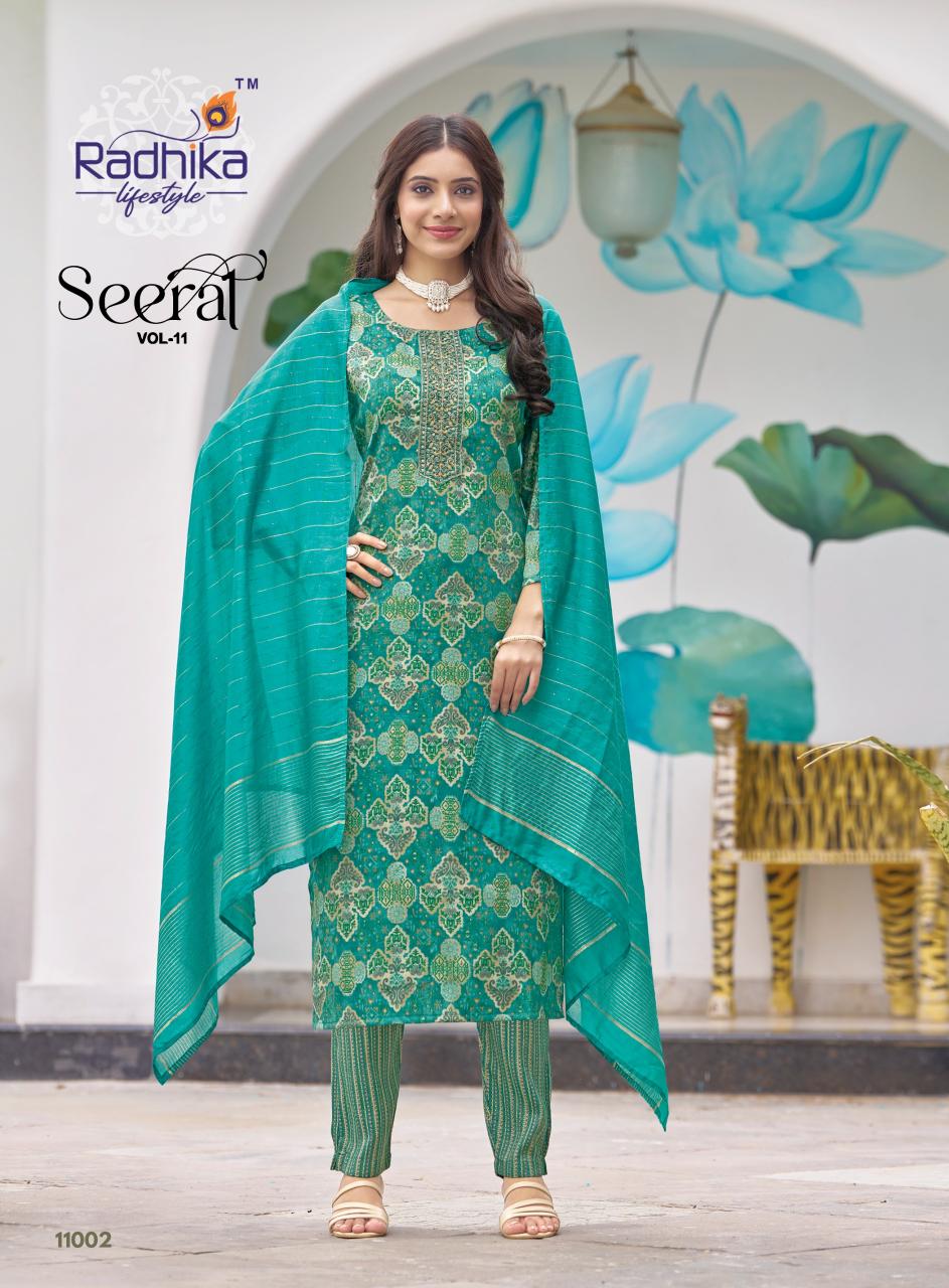 Radhika Lifestyle Seerat Vol 11 Catalog purple kurtis online india