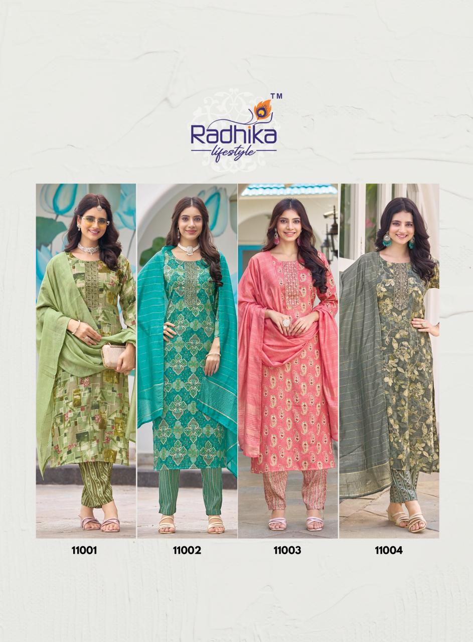 Radhika Lifestyle Seerat Vol 11 Catalog purple kurtis online india