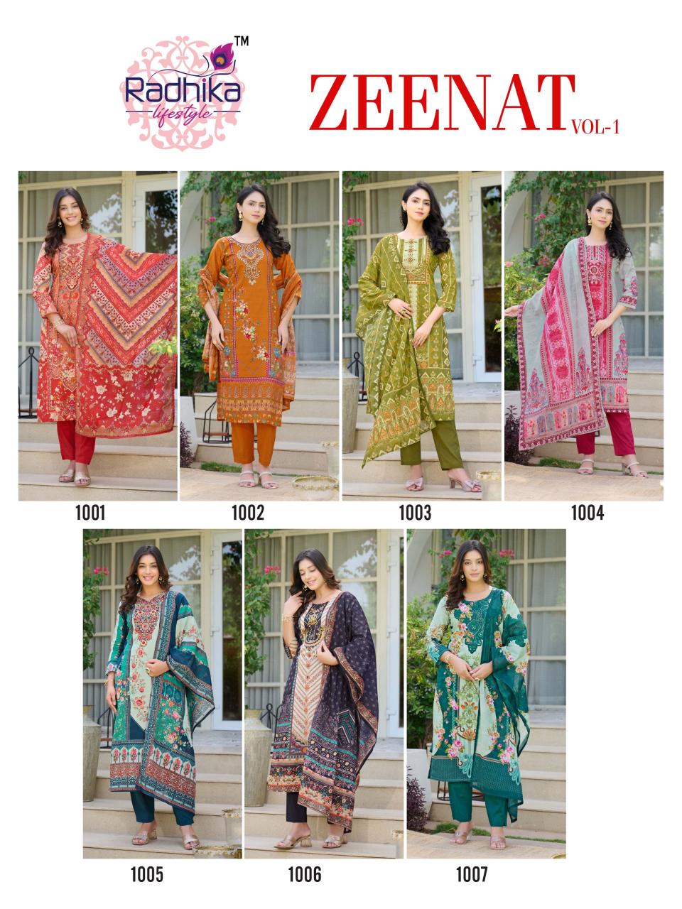 Radhika Lifestyle Zeenat vol 1 catalog top 5 kurti brands in india