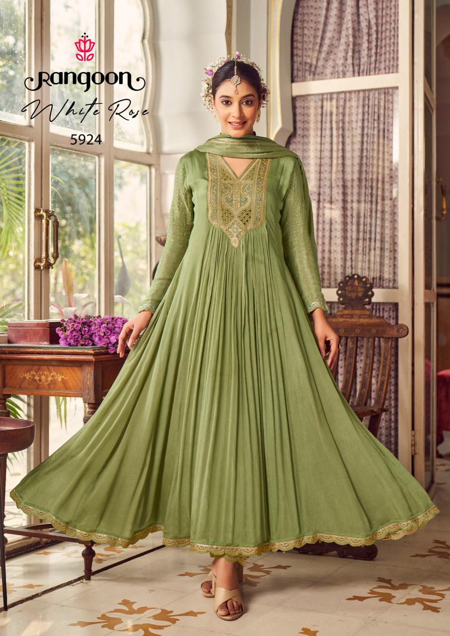 Rangoon Whiterose catalog kurti set online in india