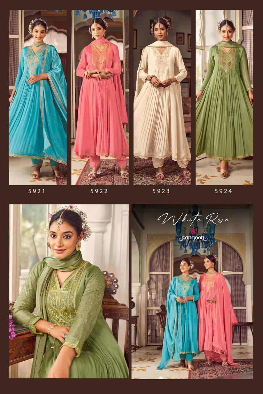 Rangoon Whiterose catalog kurti set online in india