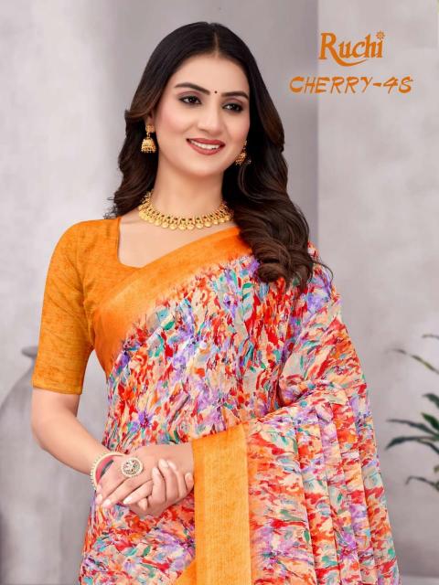 Ruchi Cherry vol 48 catalog surat saree market images 