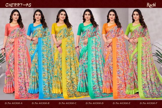 Ruchi Cherry vol 48 catalog surat saree market images 