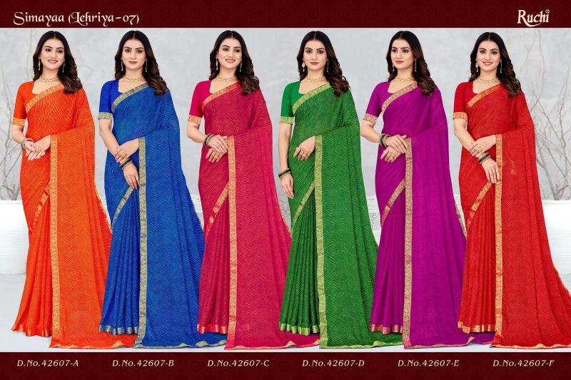 Ruchi Simayaa Lehriya vol 7 catalog surat ki saree wholesale