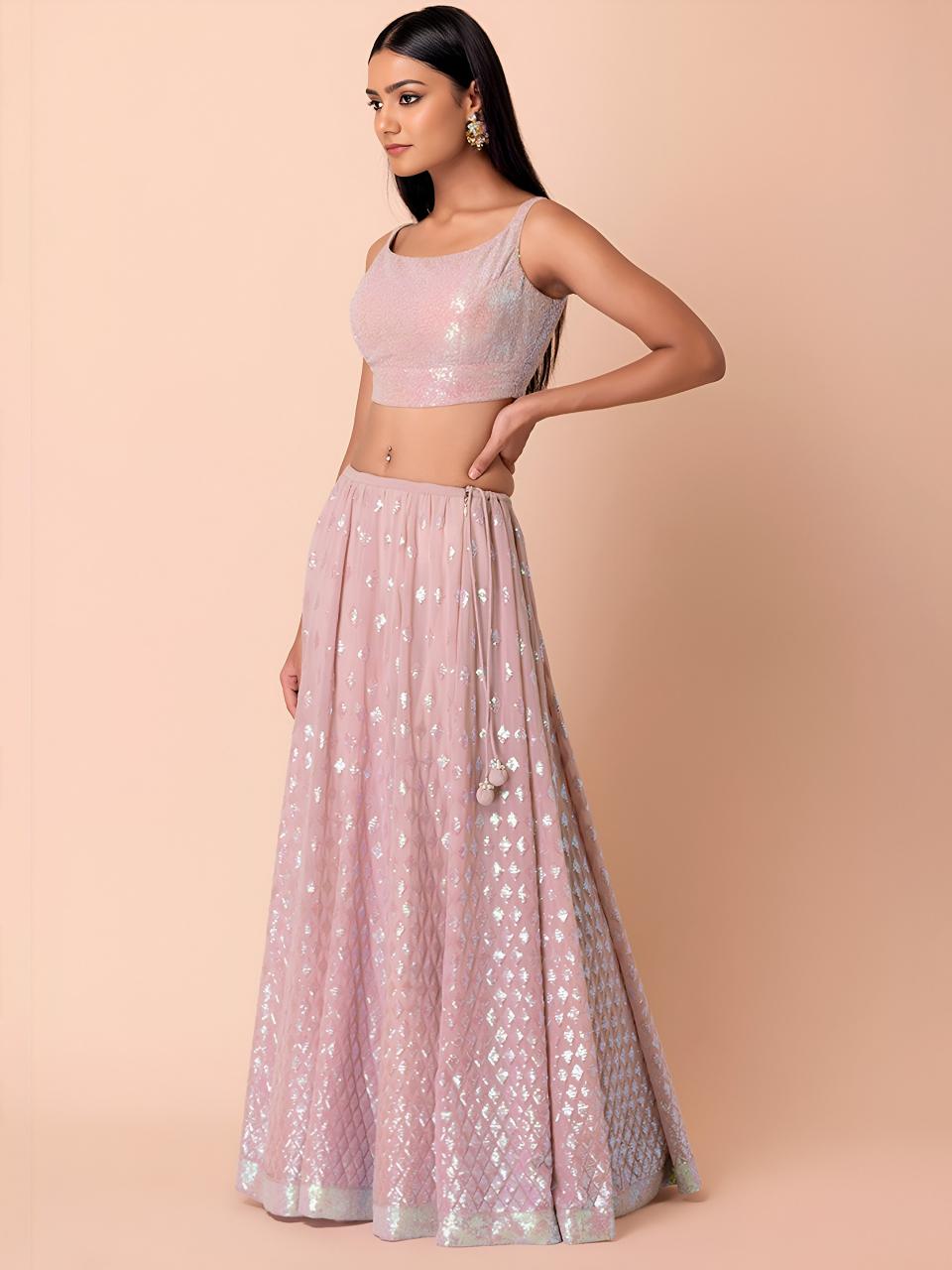 Sabella 15087 Pink catalog budget lehenga online india