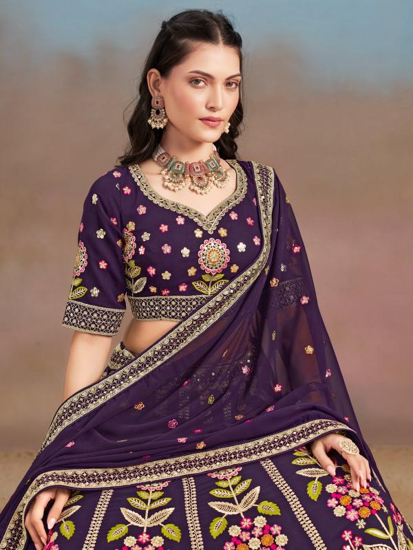 Sabella 6008 Purple catalog online lehenga store india