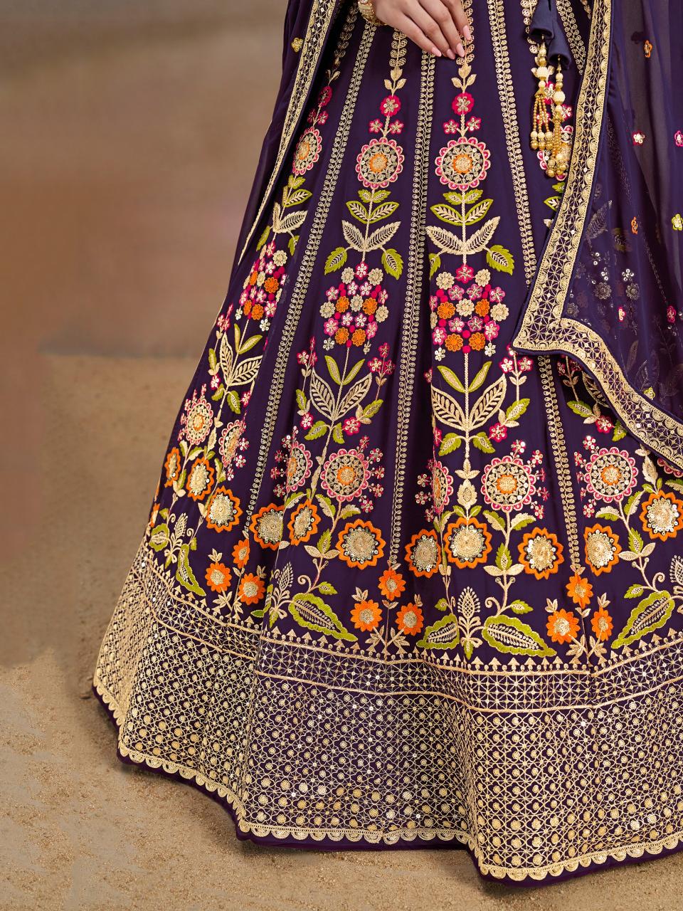 Sabella 6008 Purple catalog online lehenga store india