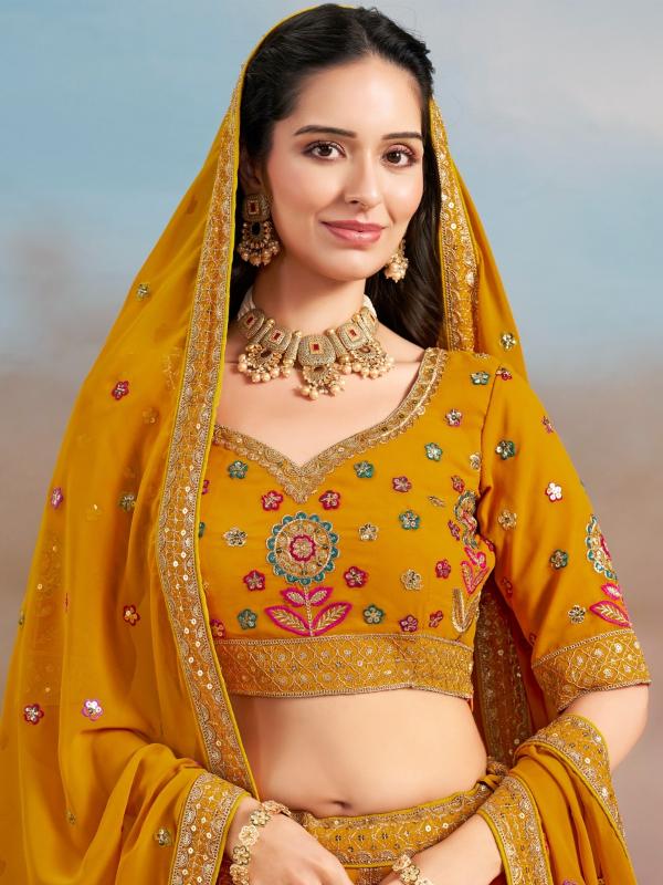 Sabella 6008 Yellow catalog lehenga online india with price