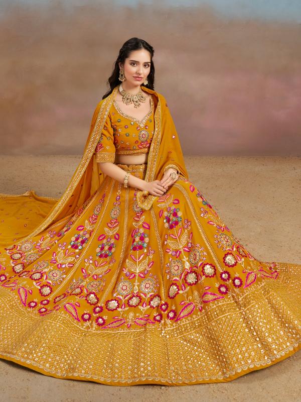 Sabella 6008 Yellow catalog lehenga online india with price