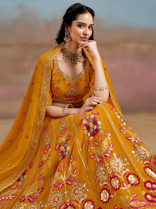 Sabella 6008 Yellow catalog lehenga online india with price