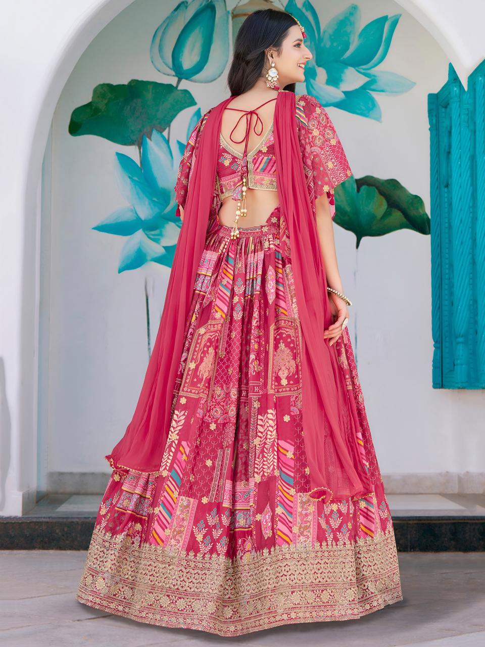 Sabella 7050 Pink catalog buy online chunni in india for lehenga