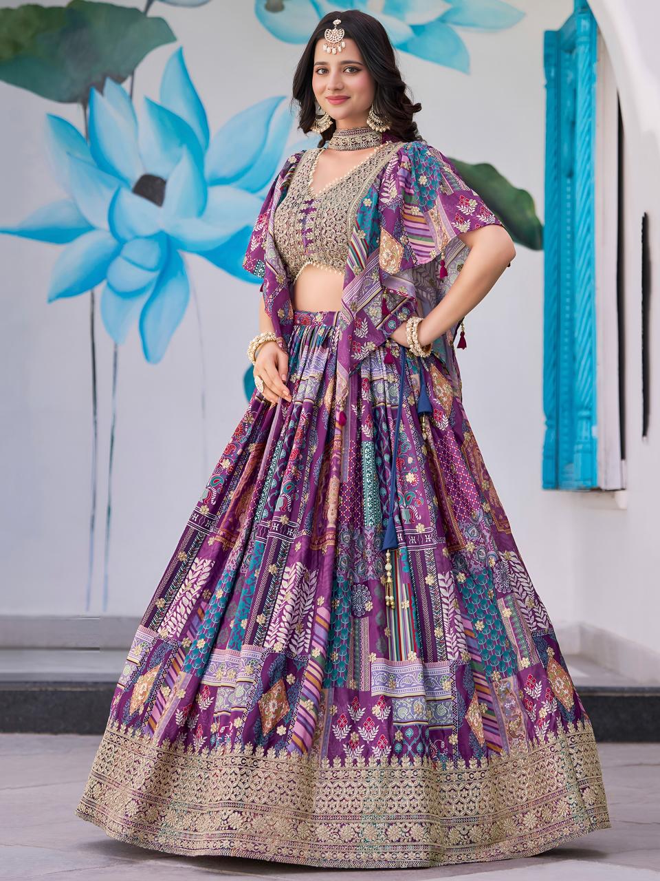 Sabella 7050 Purple catalog buy online cheap lehenga india