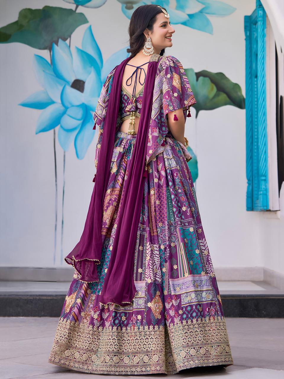 Sabella 7050 Purple catalog buy online cheap lehenga india