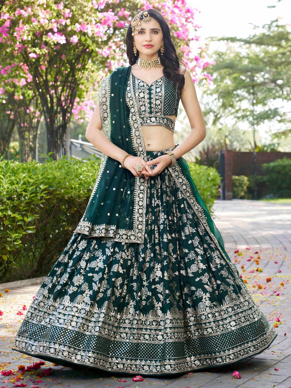 Sabella 7100 Green catalog lehenga choli online shopping low price india
