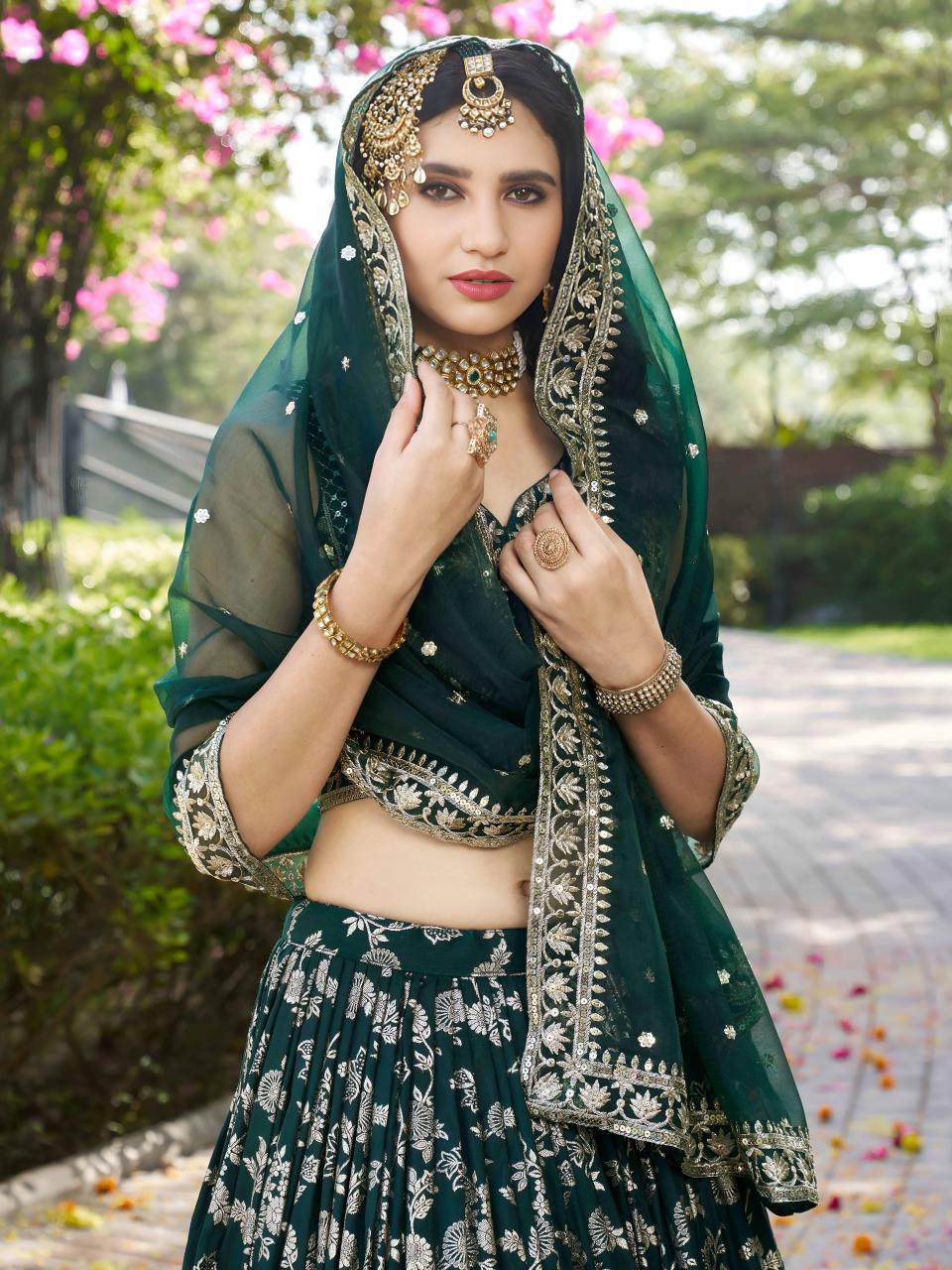 Sabella 7100 Green catalog lehenga choli online shopping low price india