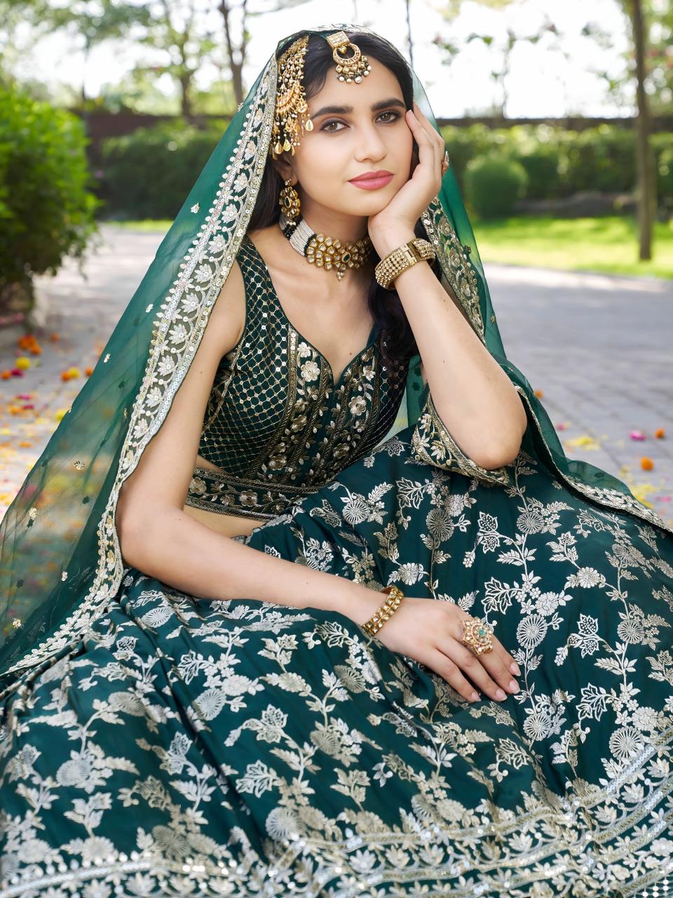 Sabella 7100 Green catalog lehenga choli online shopping low price india