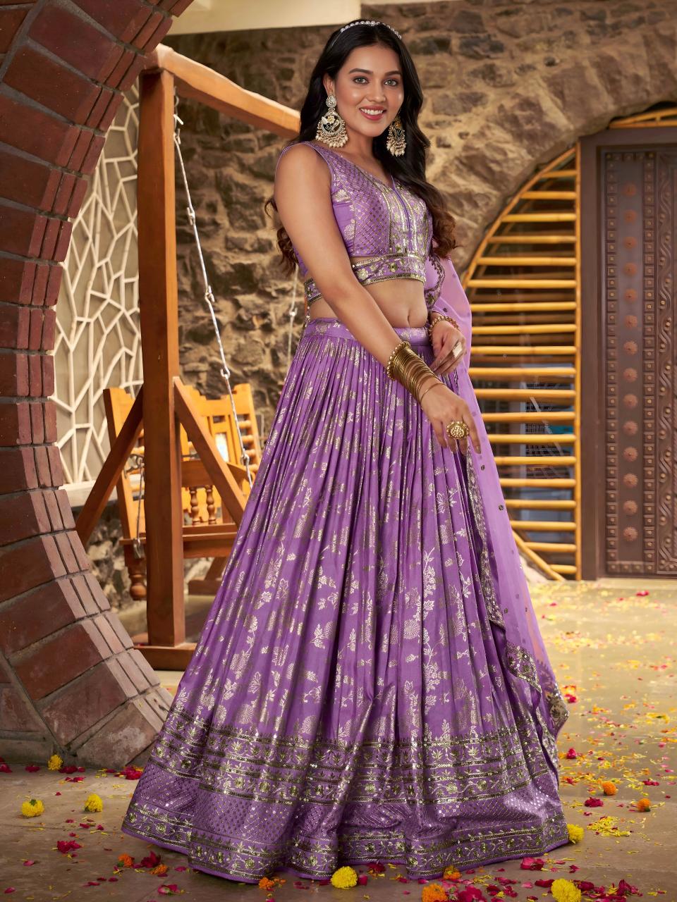 Sabella 7100 Lavender catalog latest lehenga designs in india