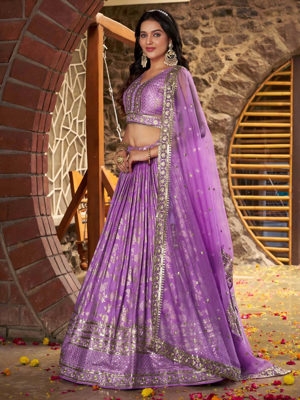Sabella 7100 Lavender catalog latest lehenga designs in india