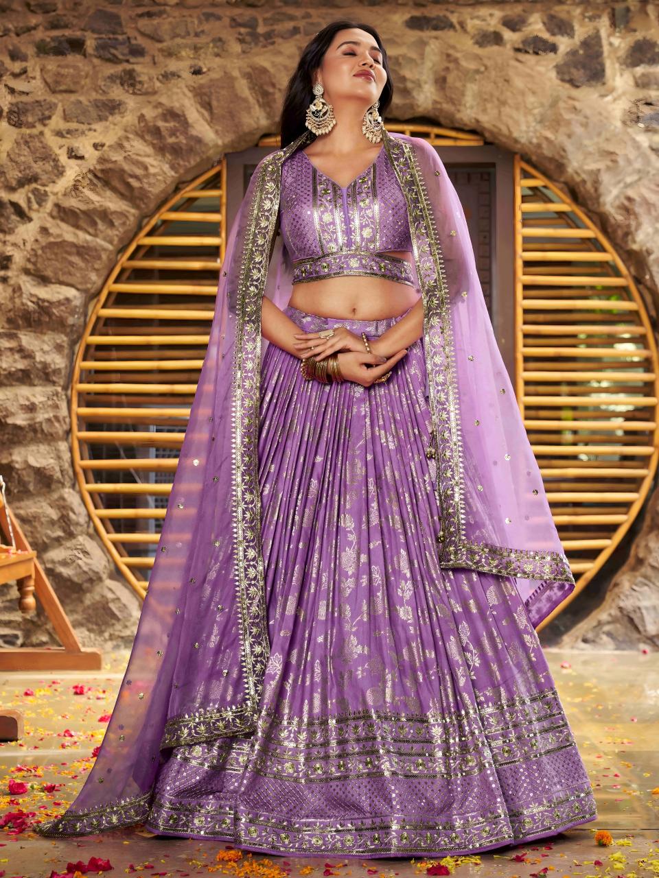 Sabella 7100 Lavender catalog latest lehenga designs in india