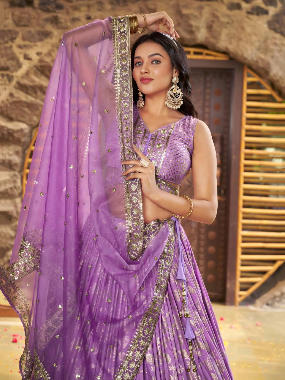 Sabella 7100 Lavender catalog latest lehenga designs in india