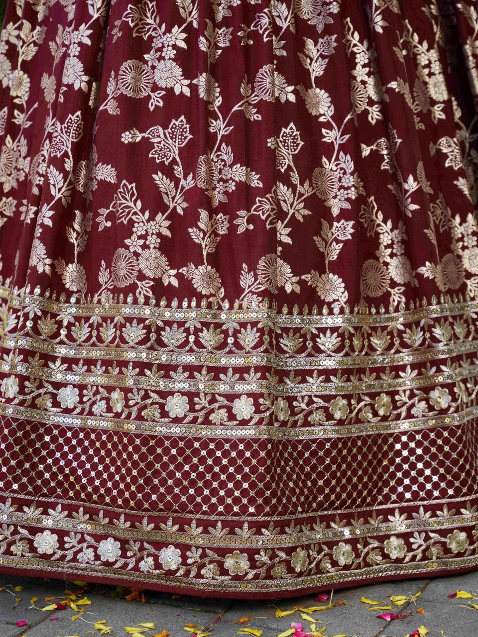 Sabella 7100 Maroon catalog buy bridal lehengas online in india
