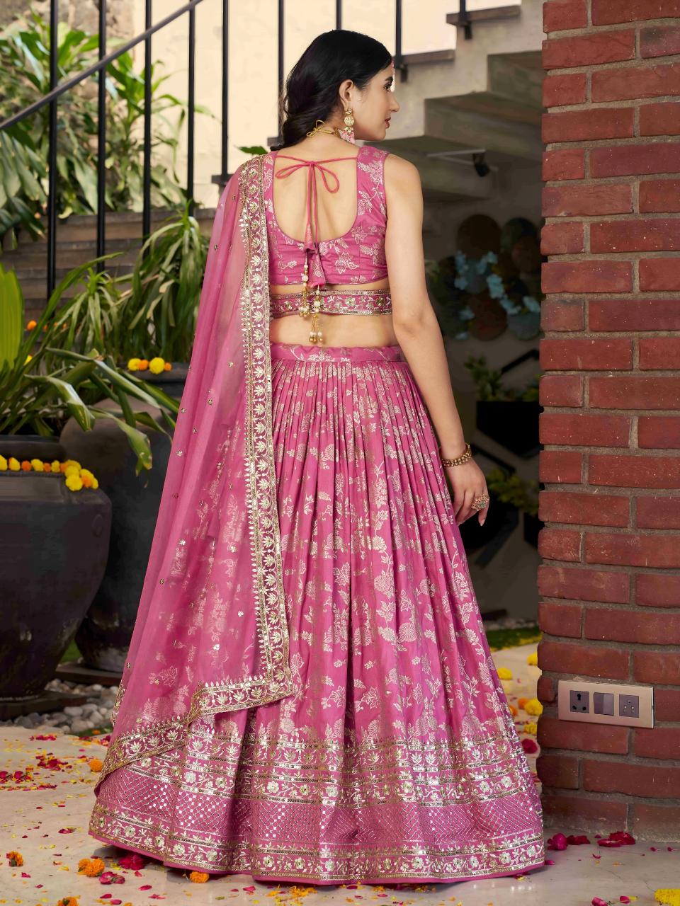 Sabella 7100 Pink catalog lehenga dress images with price in india
