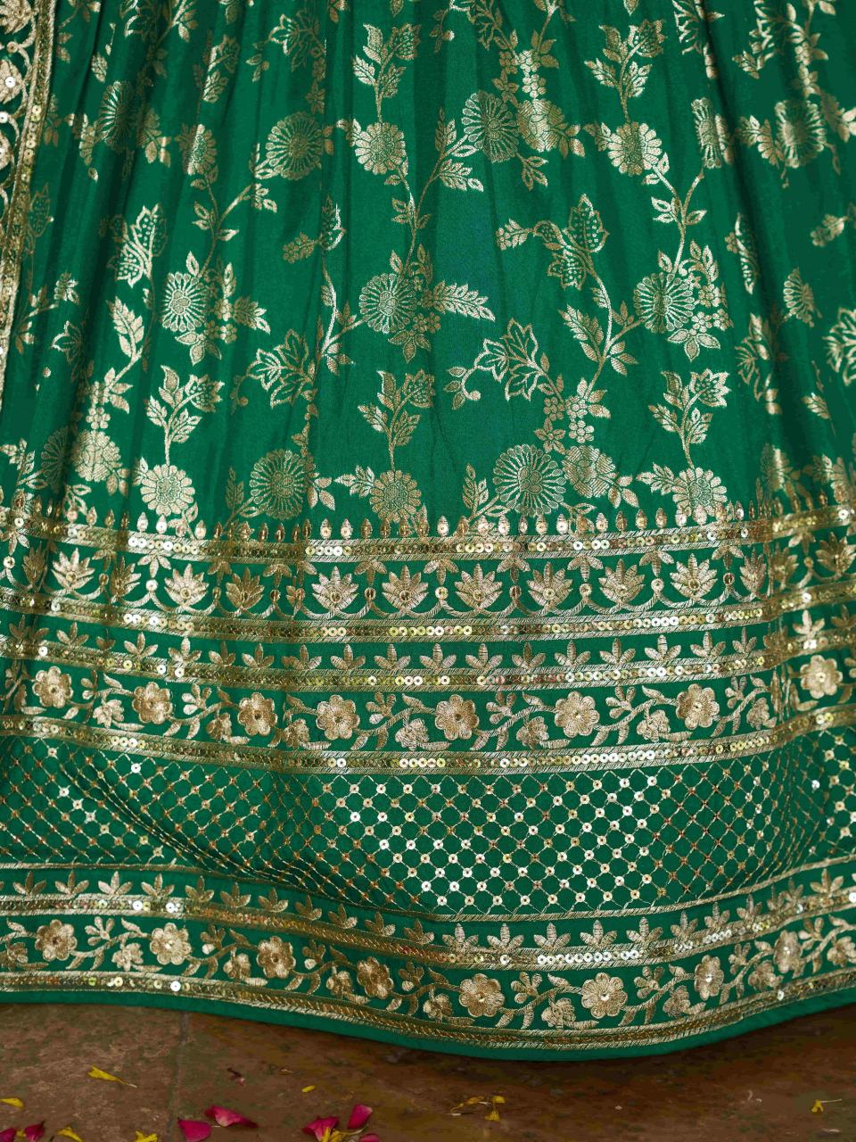 Sabella 7100 Rama Green catalog buy designer bridal lehenga online in india