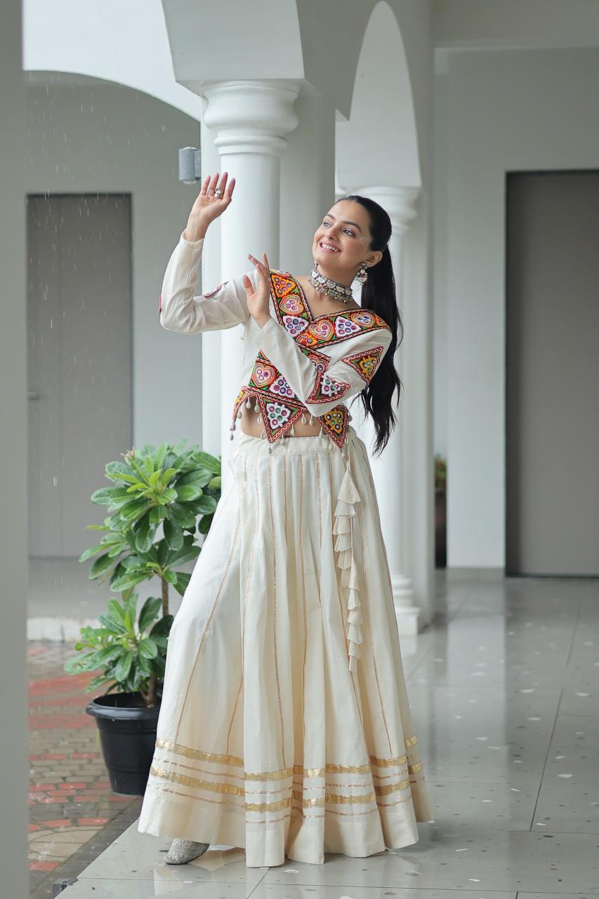 Sabella K 5042 catalog india lehengas white