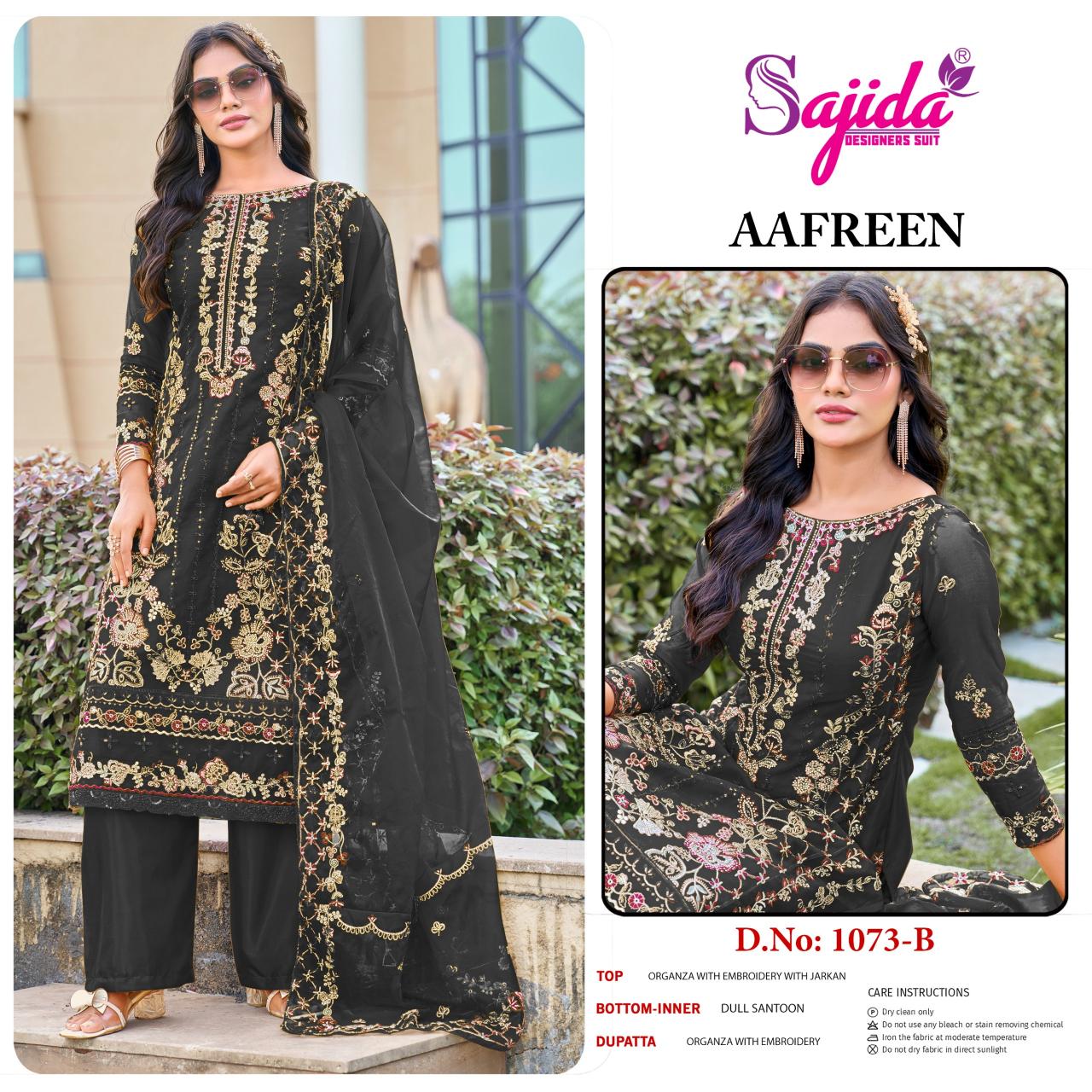 Sajida Aafreen 1073 catalog wholesale pakistani suits buy online