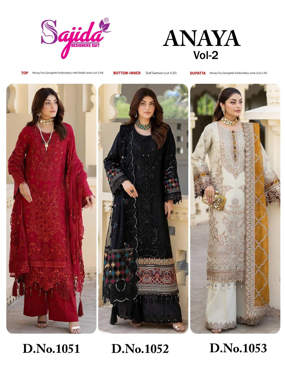 Sajida Anaya catalog wholesale pakistani designer suits
