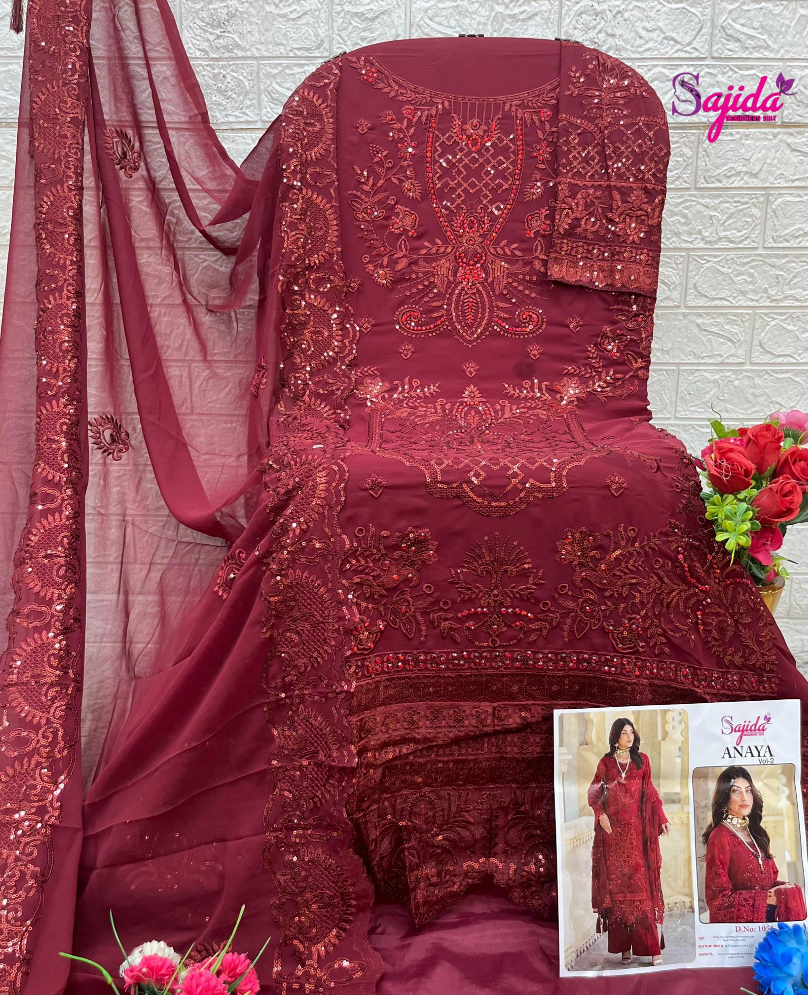 Sajida Anaya catalog wholesale pakistani designer suits