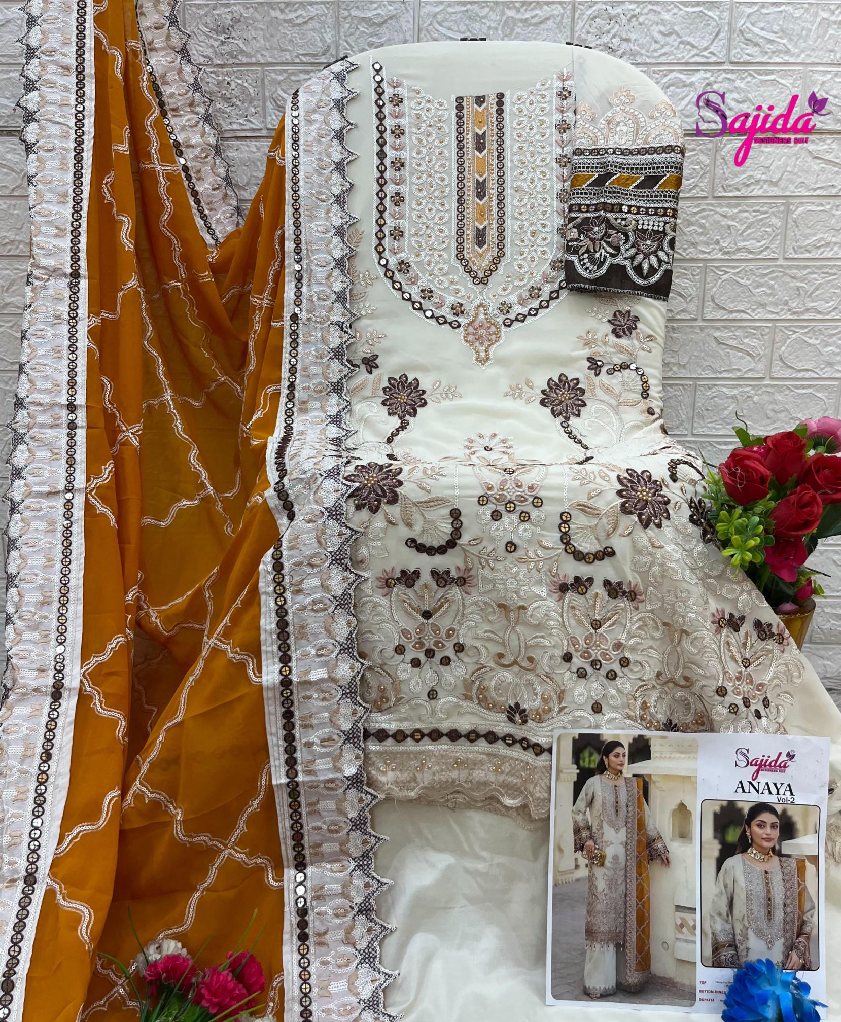 Sajida Anaya catalog wholesale pakistani designer suits