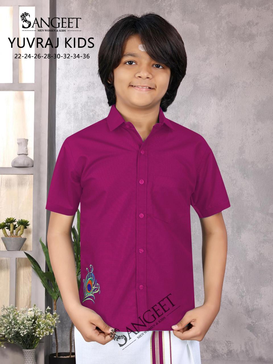 Sangeet Kutty Raja catalog Kids Shirt With Vesti 
