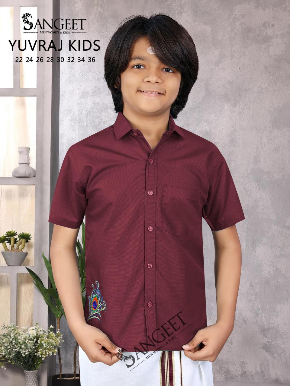 Sangeet Kutty Raja catalog Kids Shirt With Vesti 