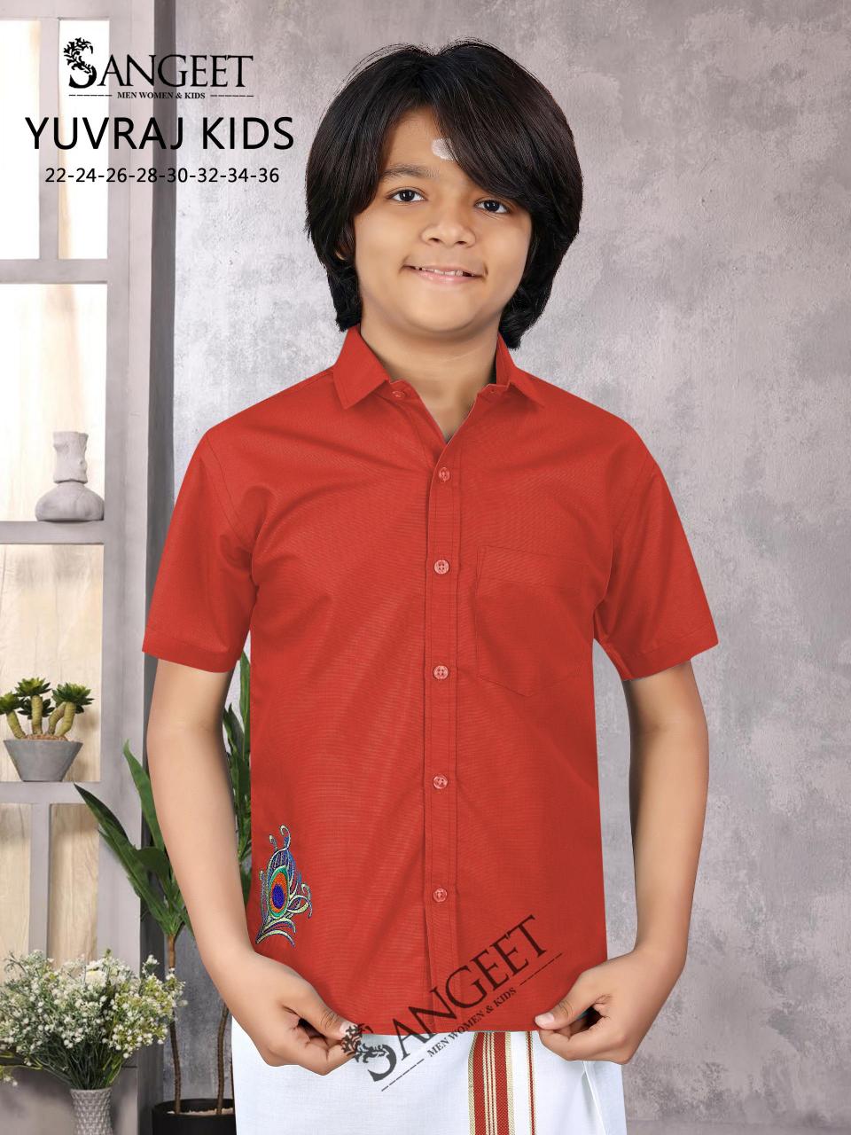 Sangeet Kutty Raja catalog Kids Shirt With Vesti 