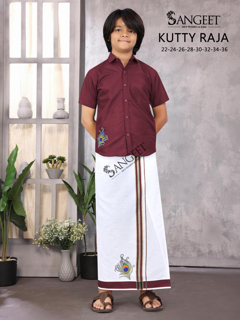 Sangeet Kutty Raja catalog Kids Shirt With Vesti 