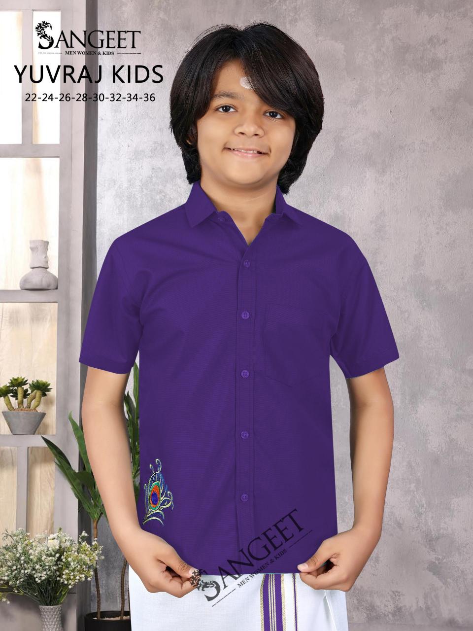 Sangeet Kutty Raja catalog Kids Shirt With Vesti 