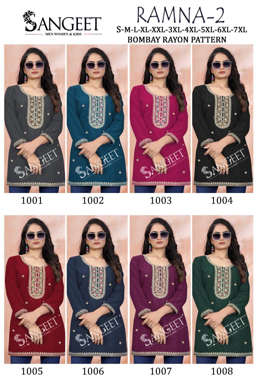 Sangeet Ramna vol 2 catalog indian short kurti tops