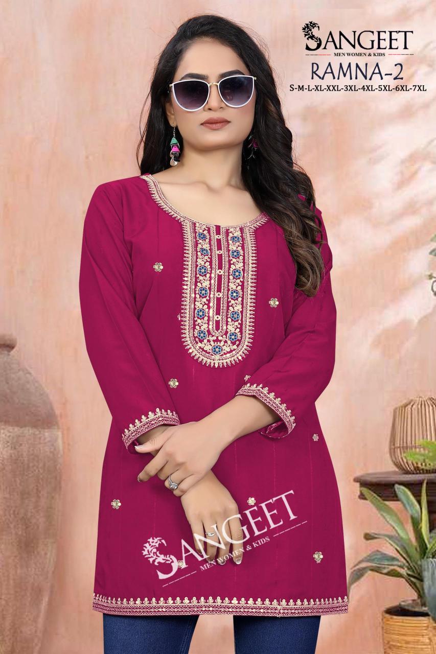 Sangeet Ramna vol 2 catalog indian short kurti tops