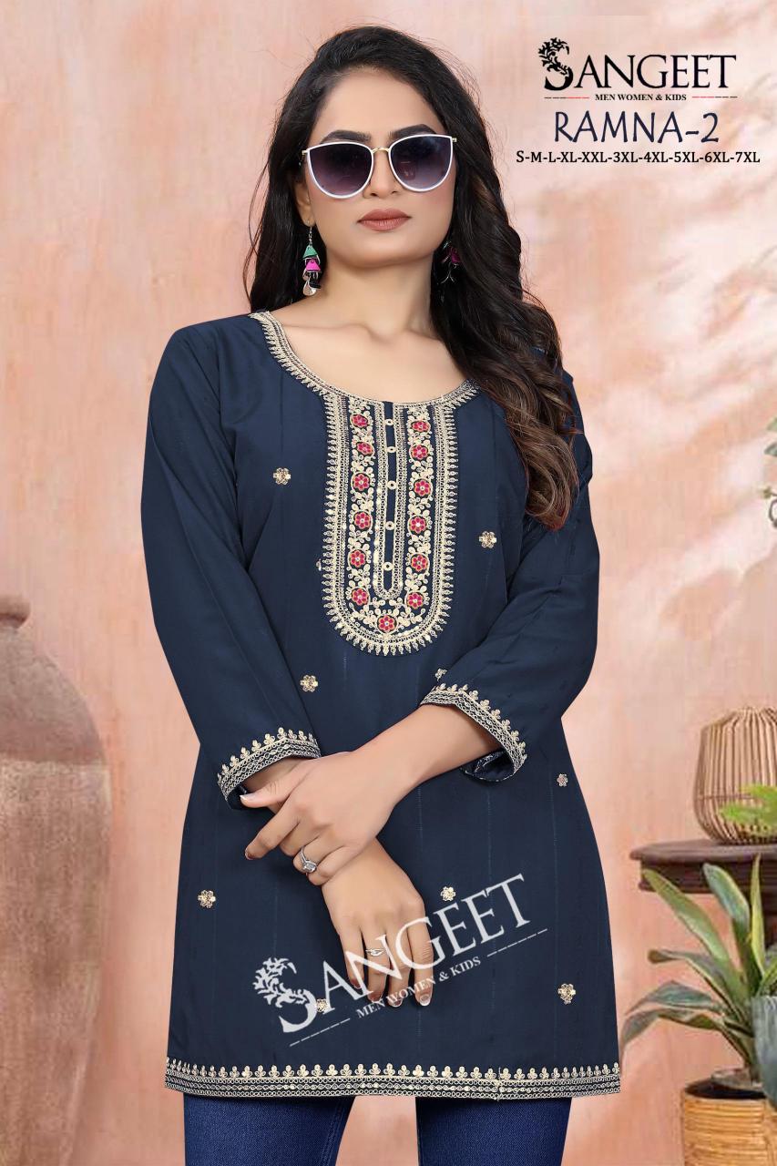 Sangeet Ramna vol 2 catalog indian short kurti tops