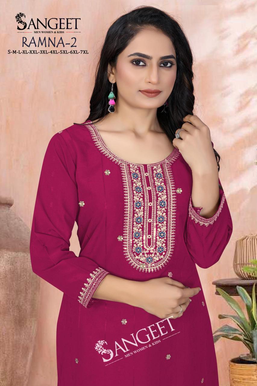Sangeet Ramna vol 2 catalog indian short kurti tops