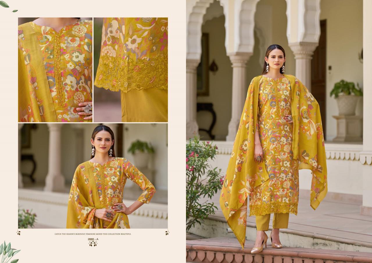 Sargam Mari Gold catalog wholesale dress materials catalog
