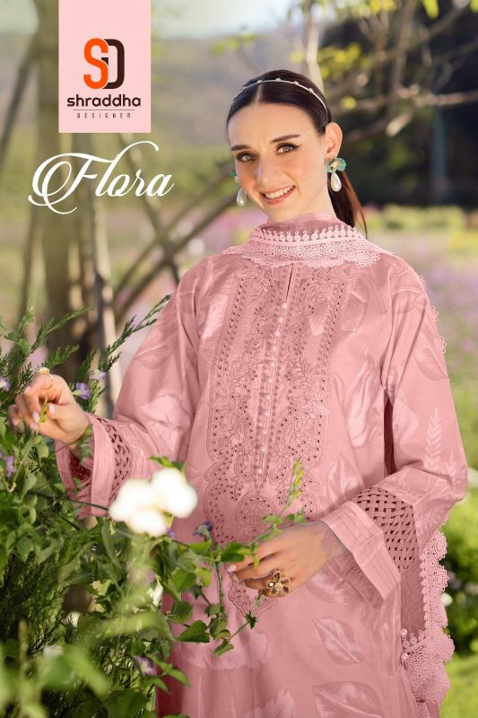 Sharaddha Flora Vol 1 Catalog Chiffon Duppatta pakistani replica suits online india wholesale