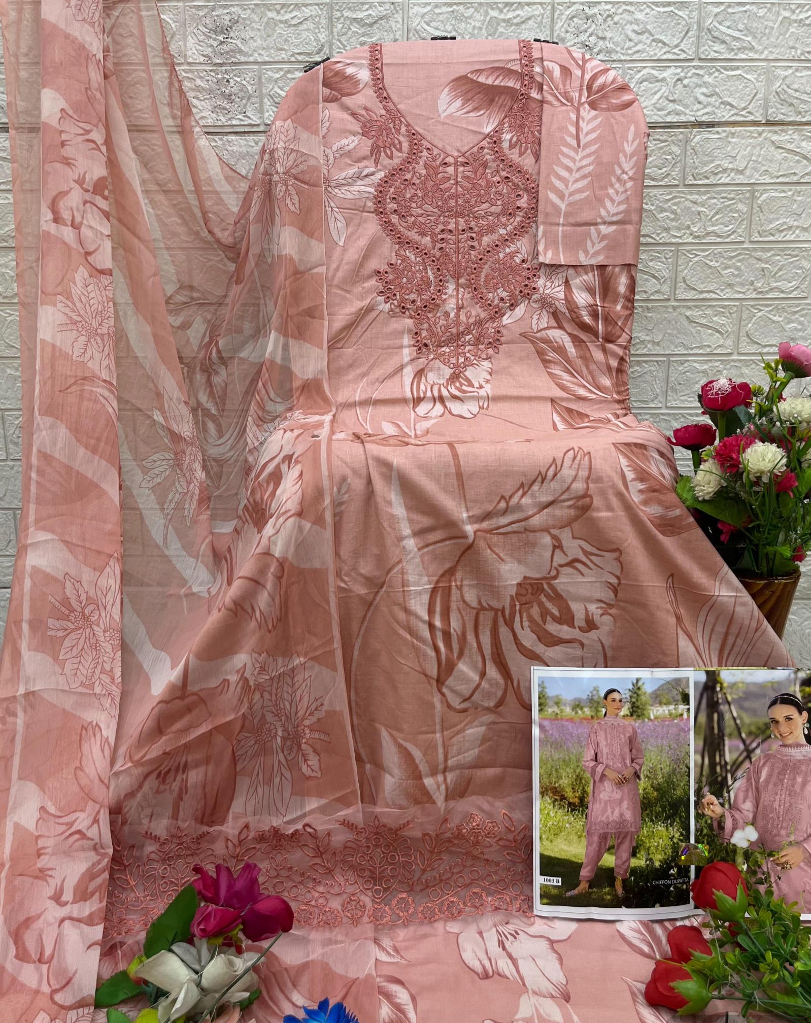 Sharaddha Flora Vol 1 Catalog Chiffon Duppatta pakistani replica suits online india wholesale