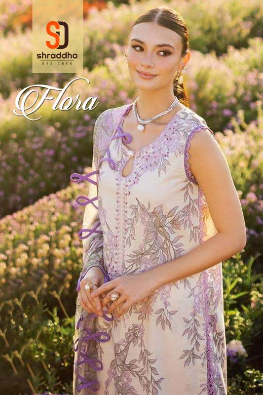 Sharaddha Flora Vol 1 Catalog Cotton Duppatta pakistani replica suits wholesale in india 