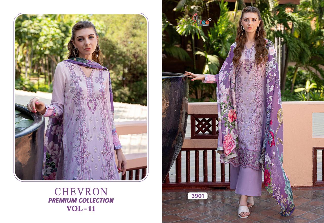 Shree Chevron Premium Collection Vol 11 Chiffon Dupatta catalog pakistani suits wholesalers in surat