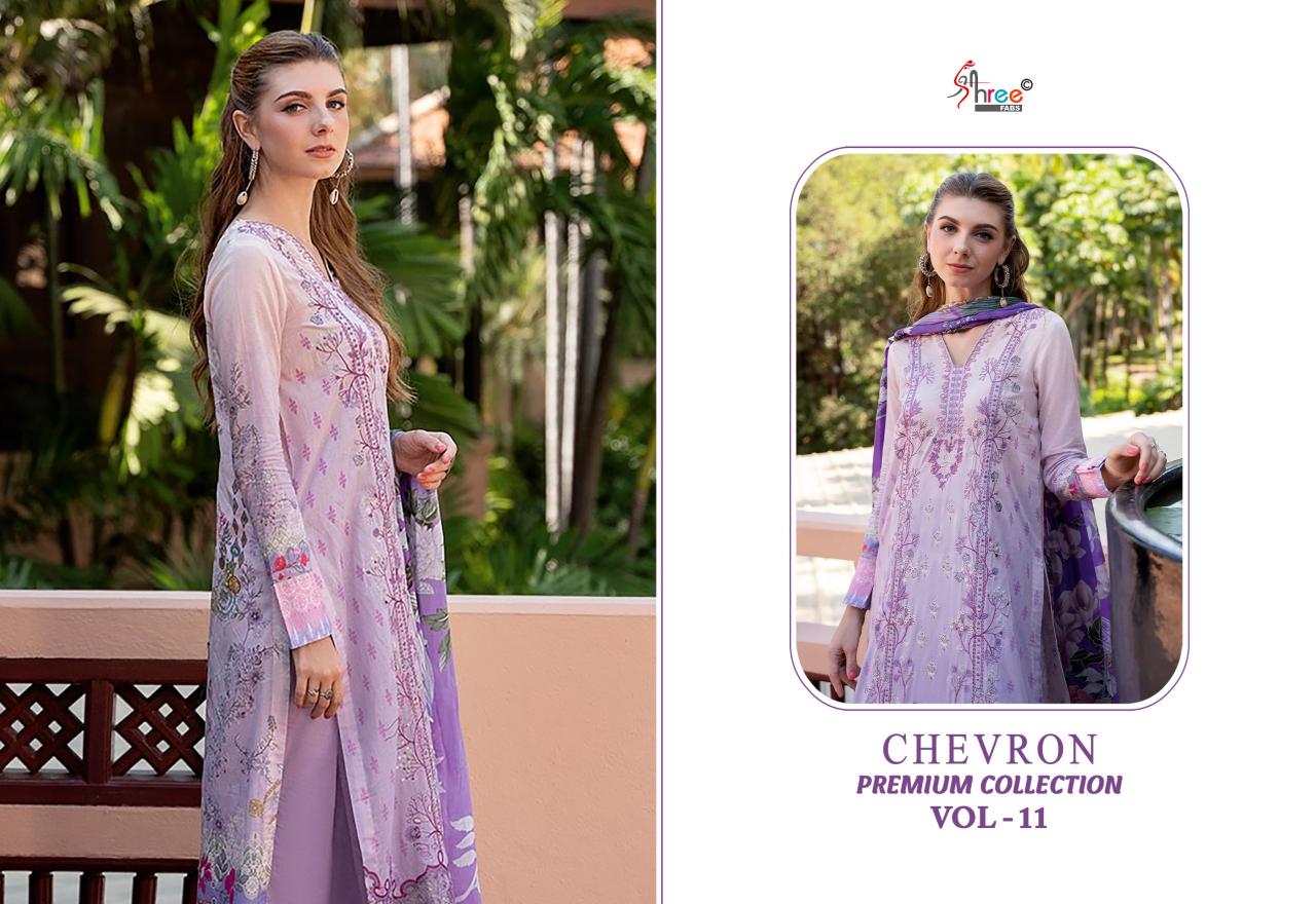 Shree Chevron Premium Collection Vol 11 Chiffon Dupatta catalog pakistani suits wholesalers in surat